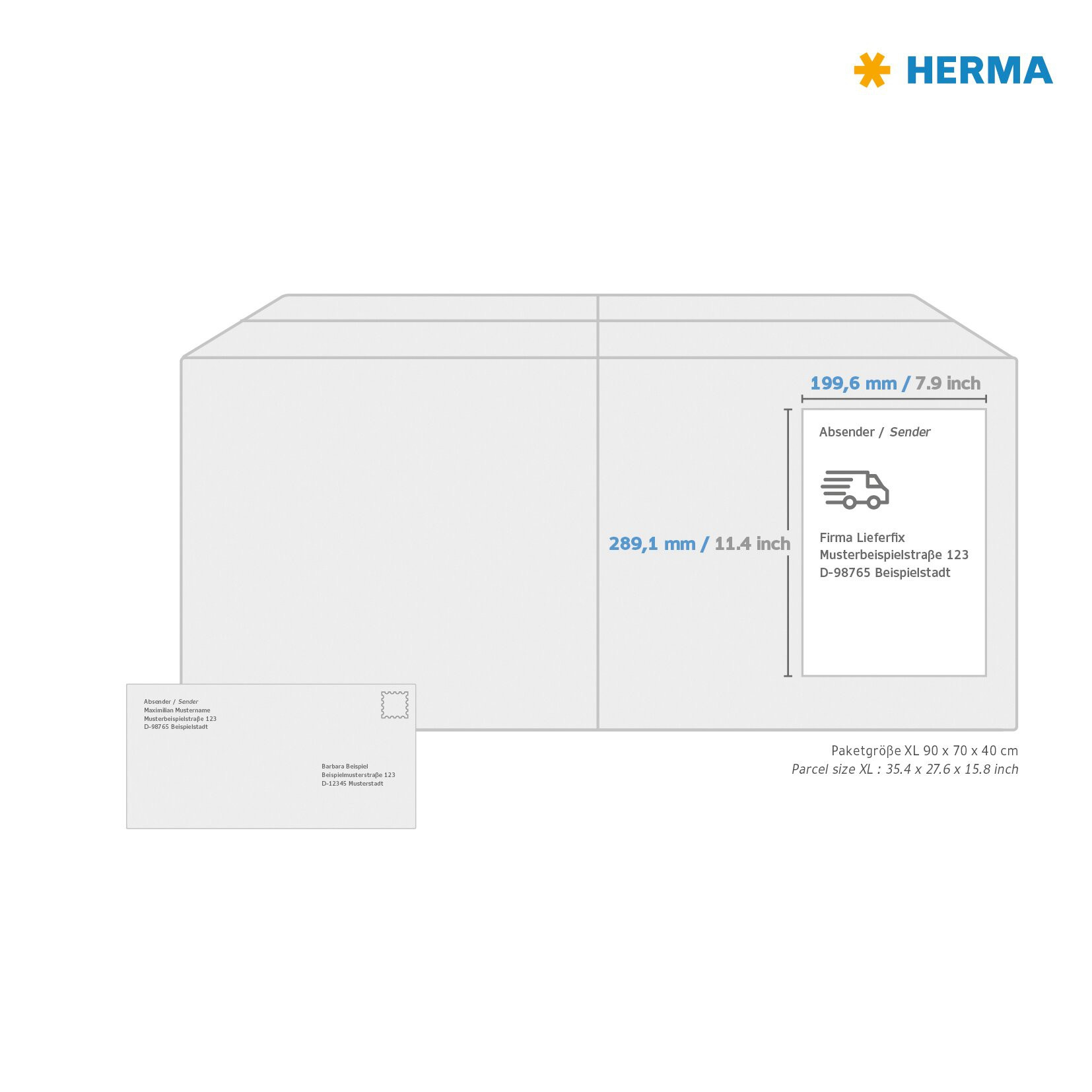 Herma Etiketter Resirkulert 199,6x289,1 Hvit (80)