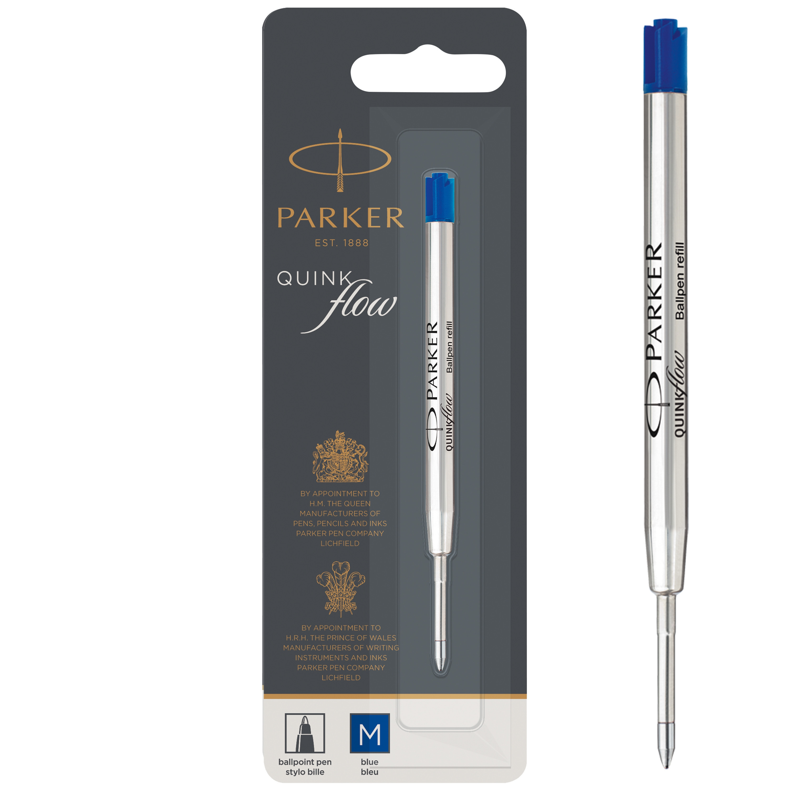 Parker kulepenn refill Quinkflow M bl blister