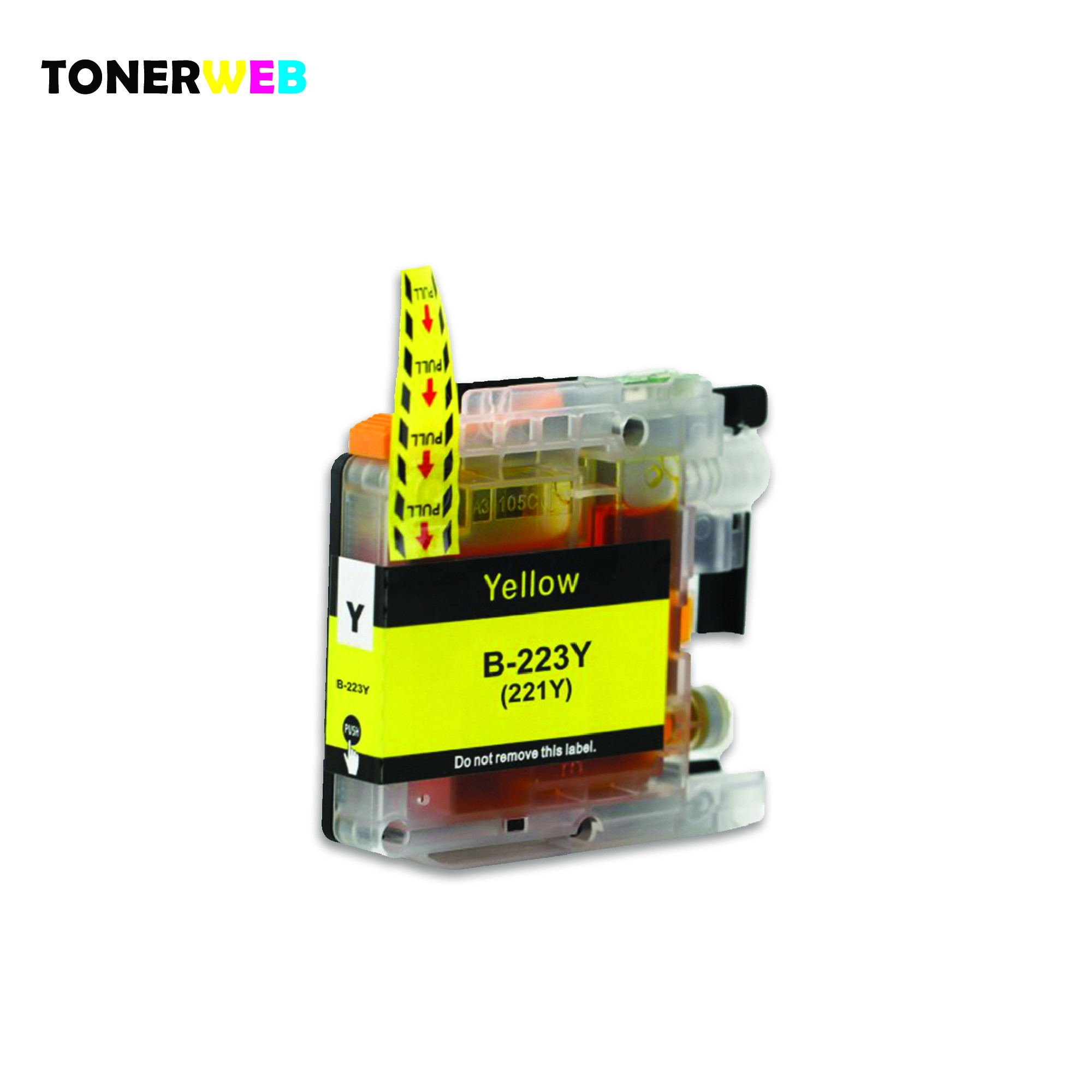 Blekkpatron, erstatter Brother LC223Y Gul (9 ml)