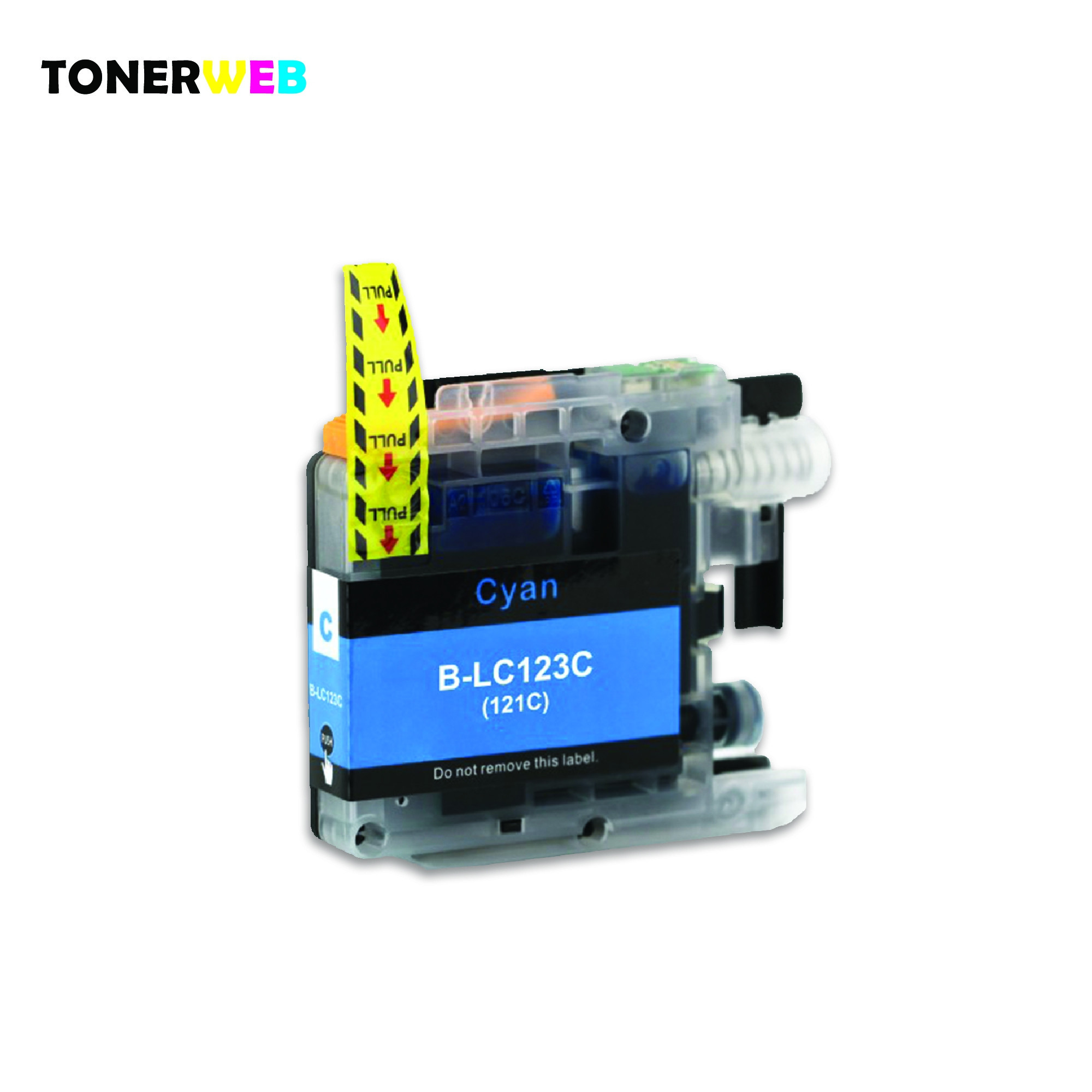 Blekkpatron, erstatter Brother LC123C Cyan (10ml)