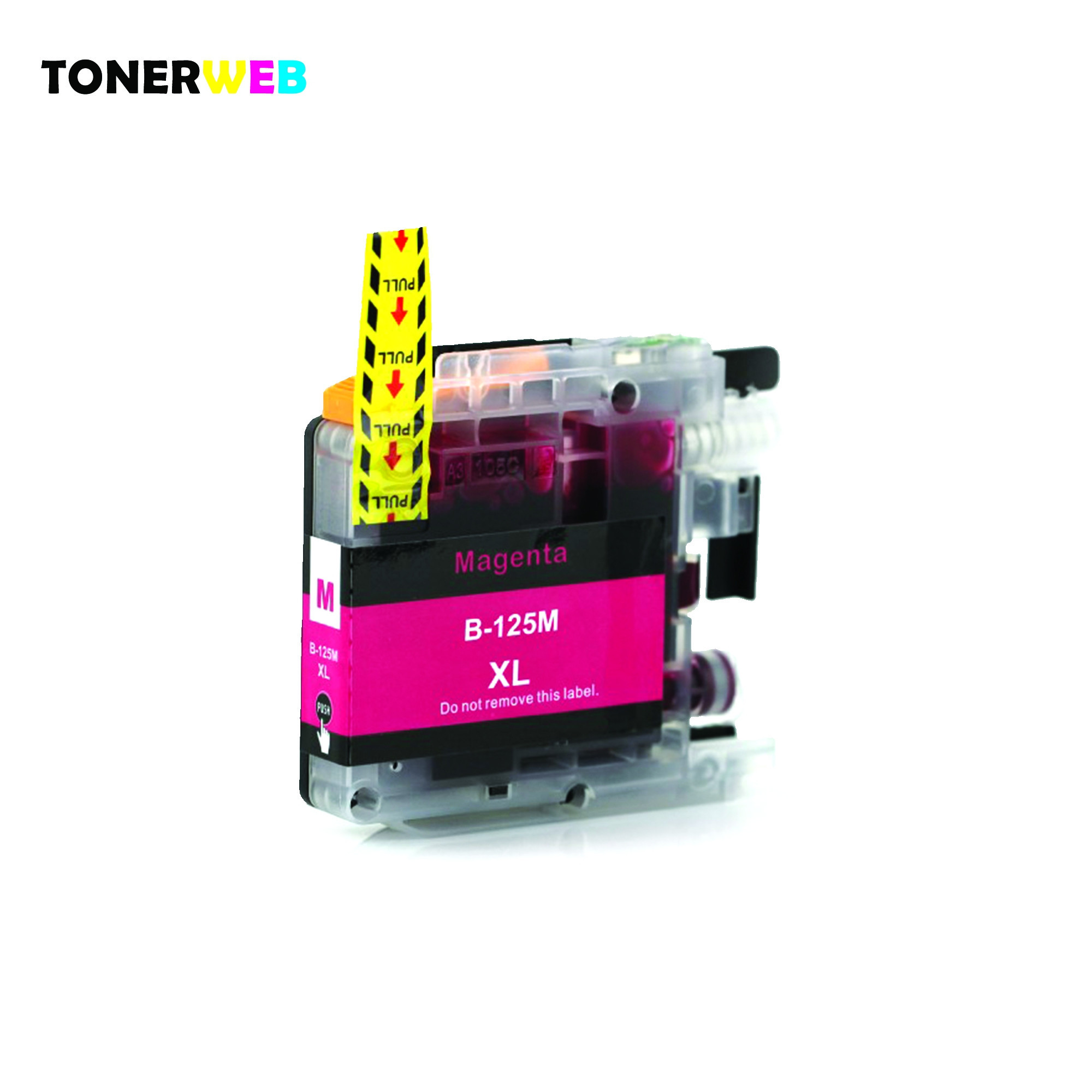 Blekkpatron, erstatter Brother LC125XLM Magenta (16.6 ml)