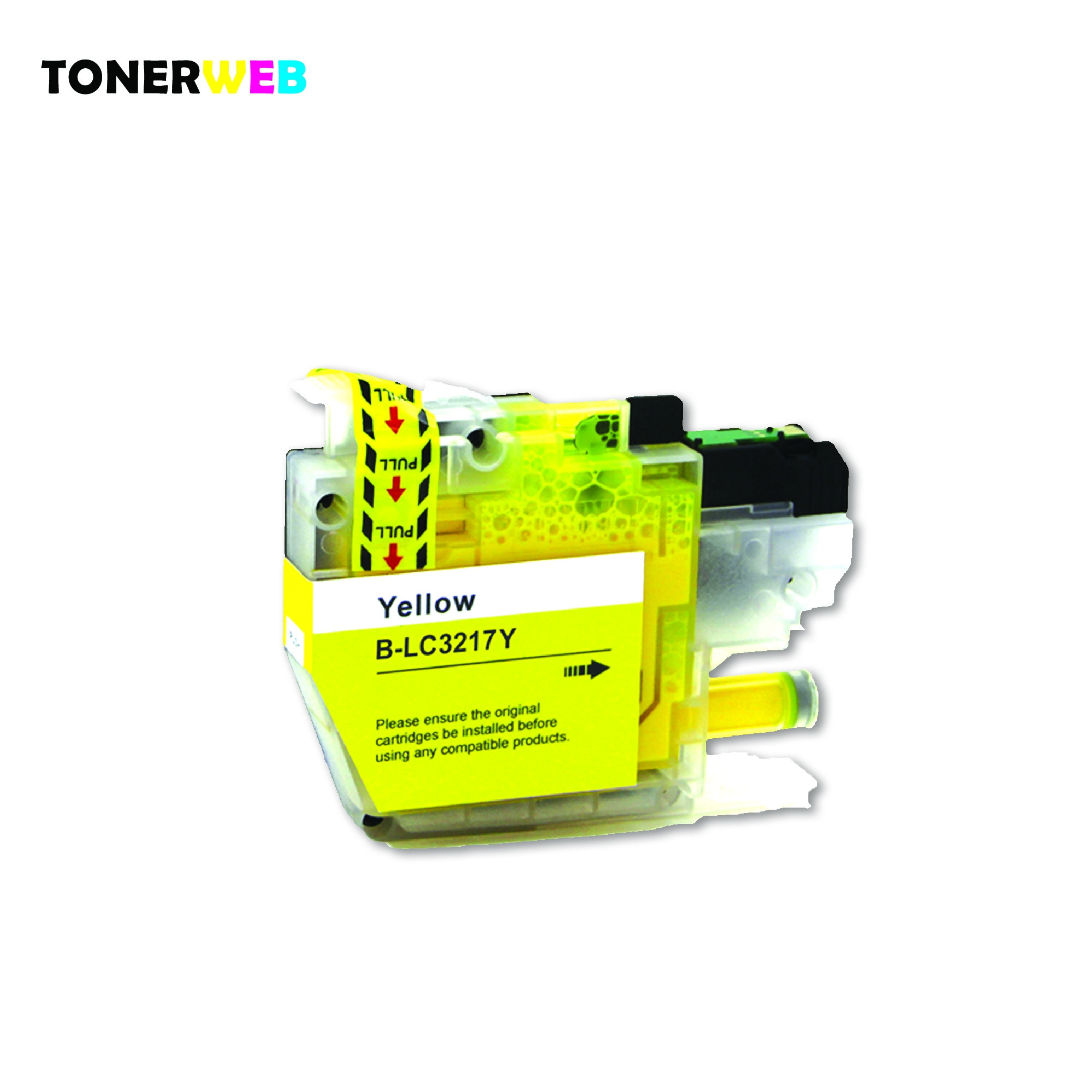 Blekkpatron, erstatter Brother LC3217Y Gul (550 sider)