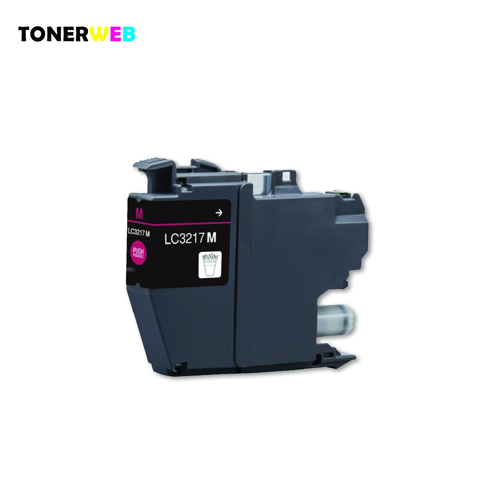 Blekkpatron, erstatter Brother LC3217M Magenta (550 sider)