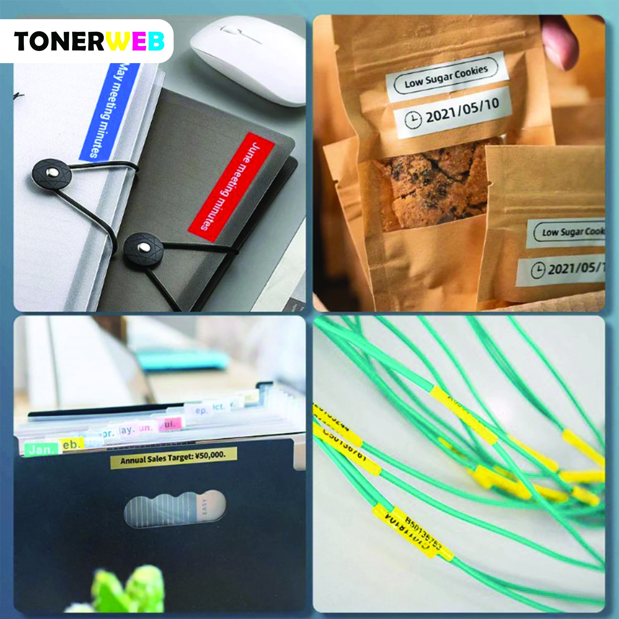Brother Tape, erstatter Brother P-Touch  TZe-221 Sort På Hvit 9mm (8m)
