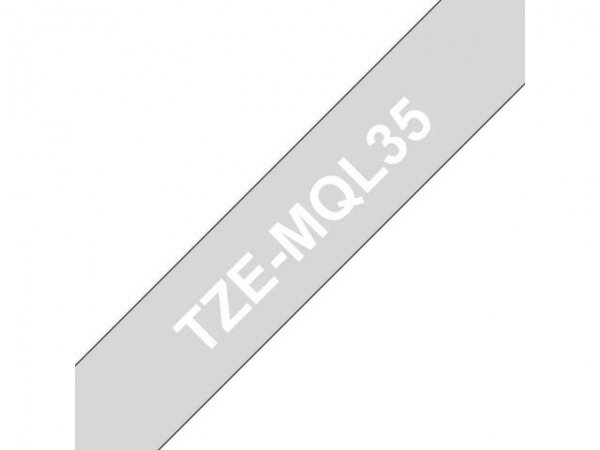 TZe tape 12mmx5m white/Light grey