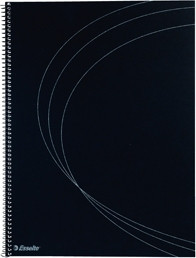 BildeEsselte Notatbok Memo A4 Spiral Linjert sort