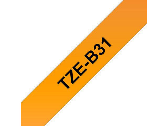 TZe tape 12mmx8m black/neon orange
