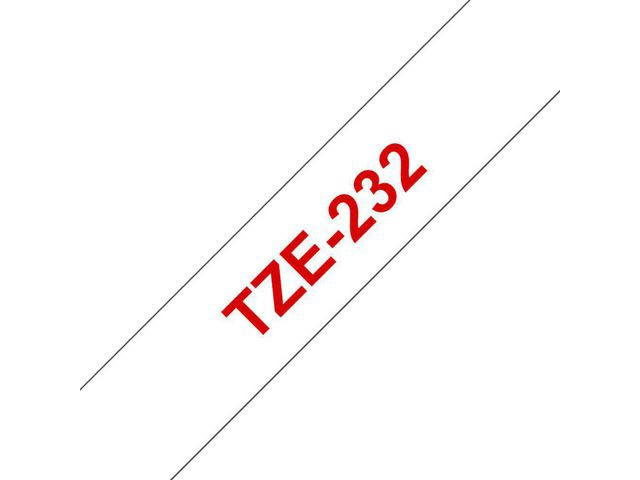 Brother TZe tape 12mmx8m red/white