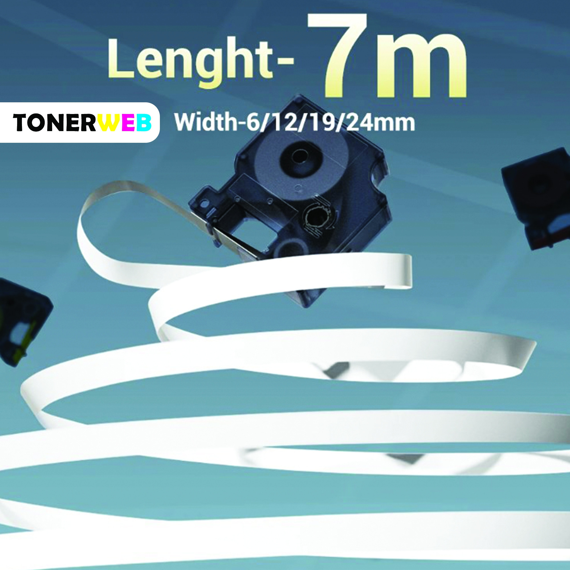 Brother Tape, erstatter Brother P-Touch TZ-631 Sort På Gul 12mm (8m)