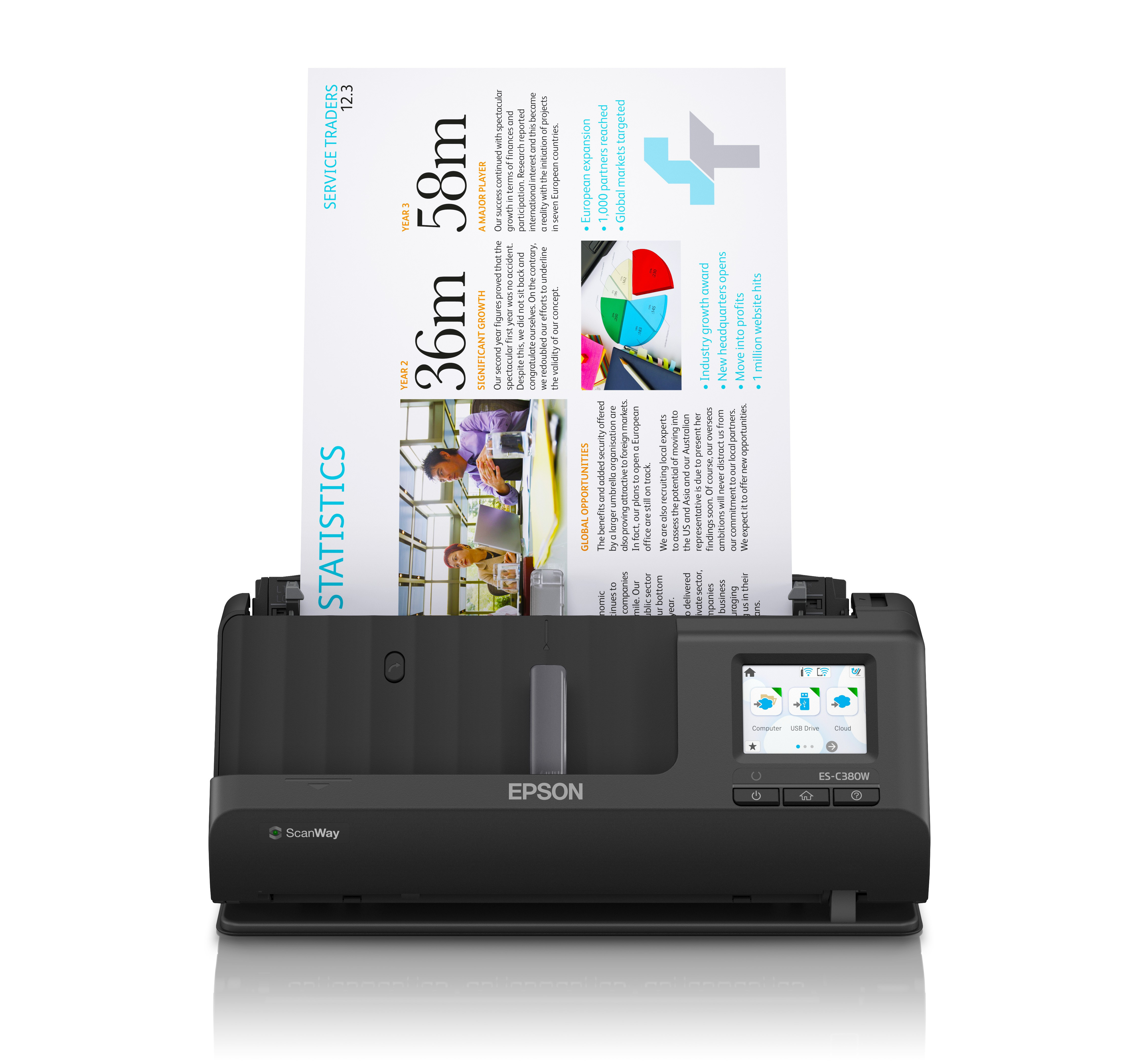BildeEpson Workforce ES-C380W compact networkscanner