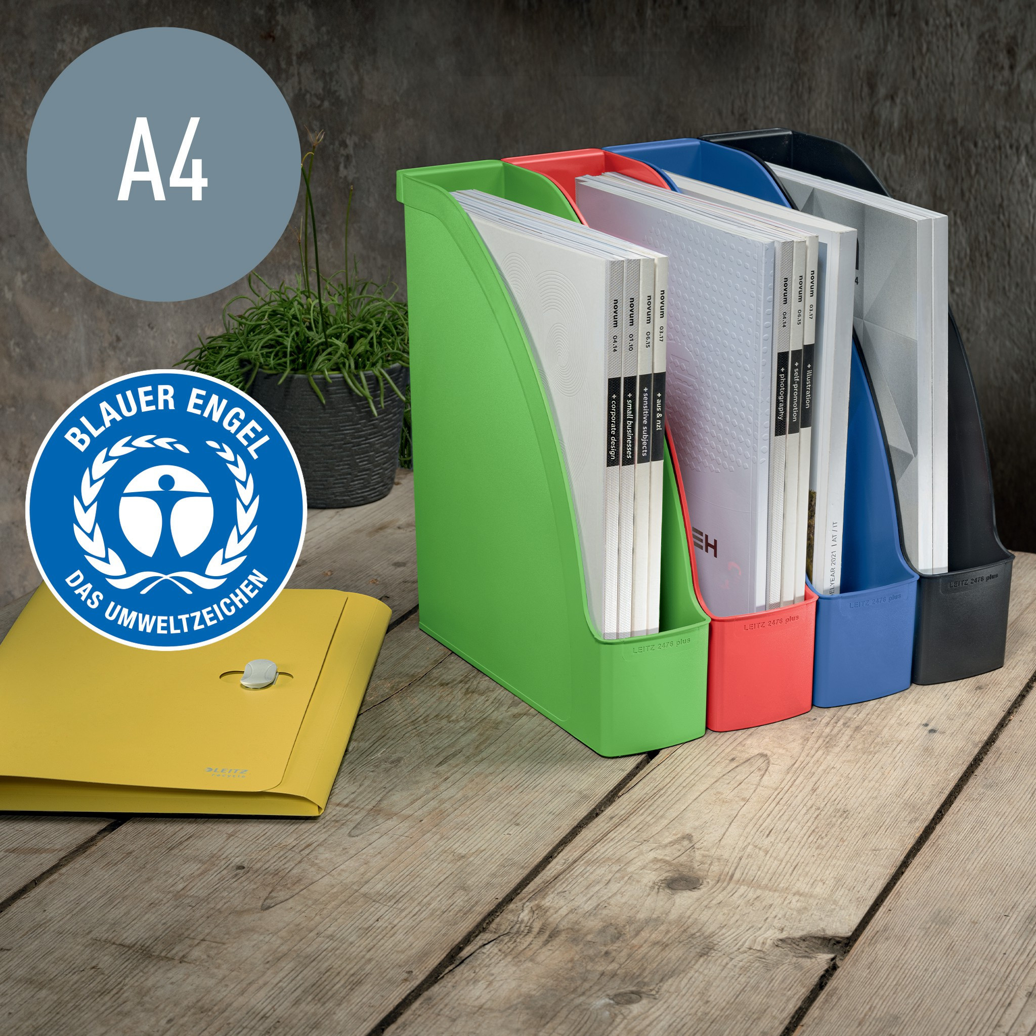 Tidsskriftssamler Leitz Recycle A4 Bl