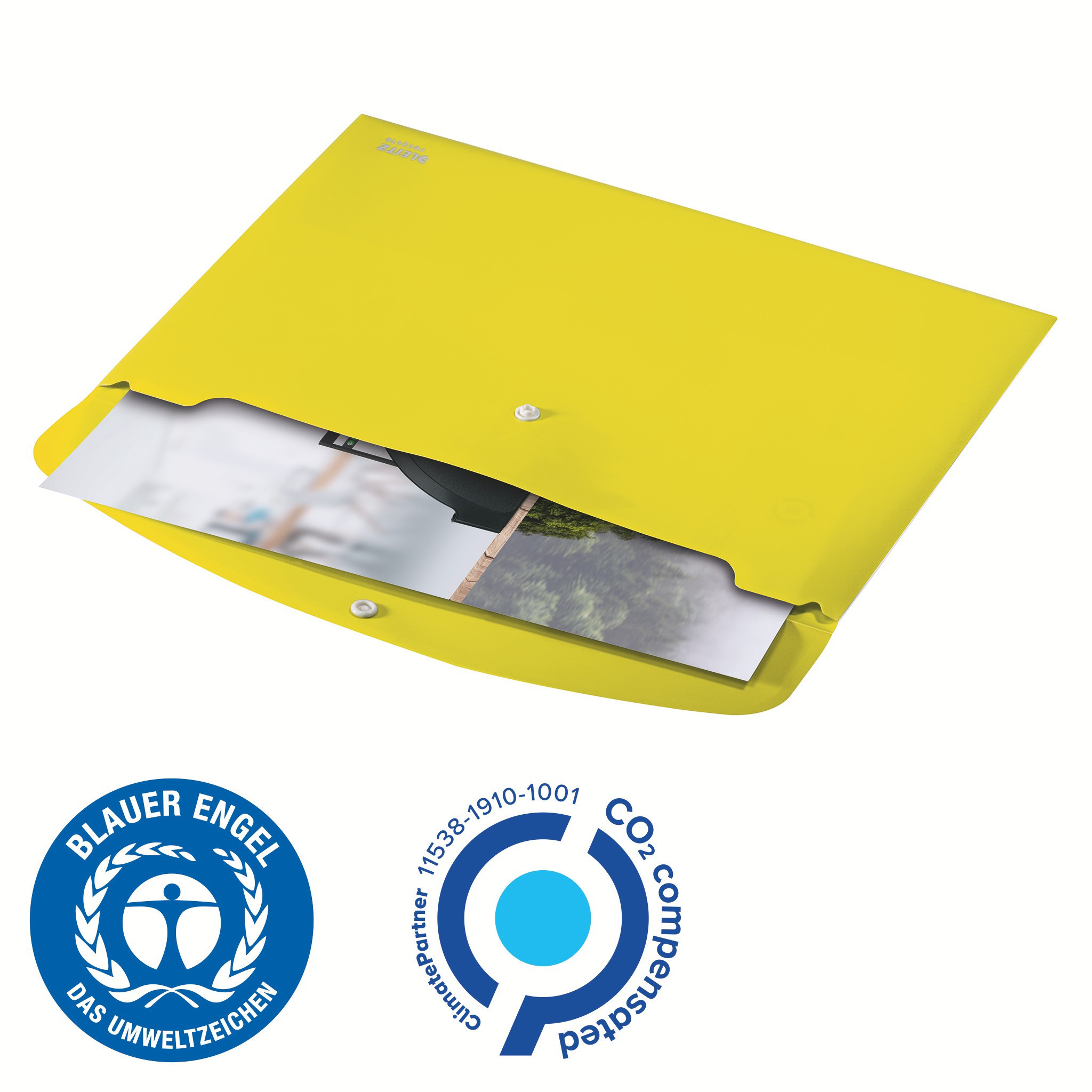 Dokumentmappe Leitz Recycle A4 PP Gul