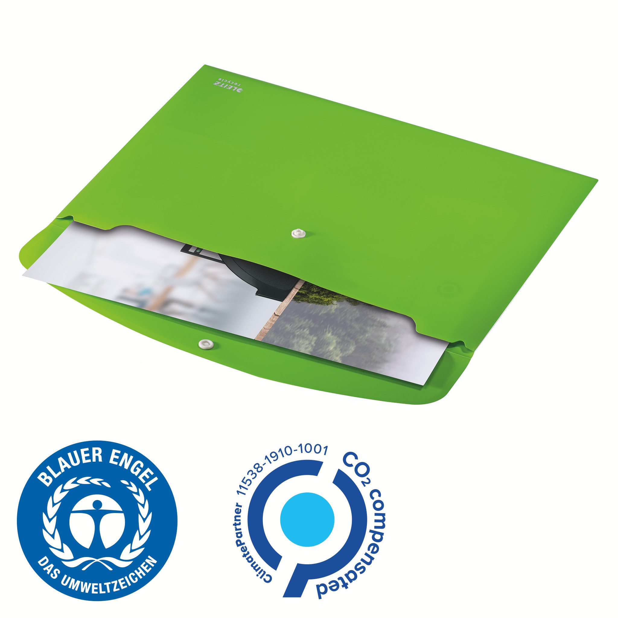 Dokumentmappe Leitz Recycle A4 PP Grnn
