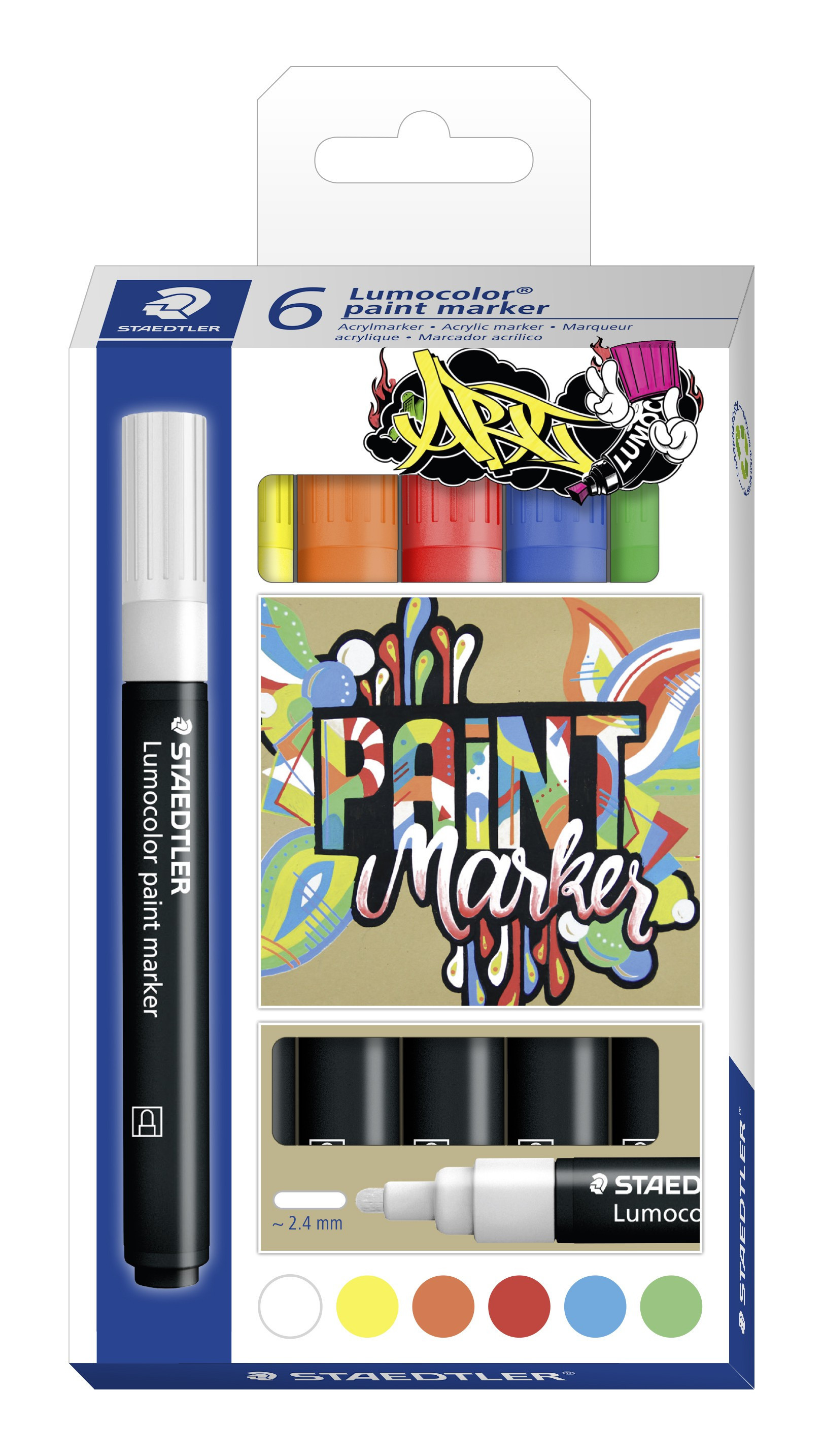 BildePaint marker Lumocolor 2.4mm ass (6)