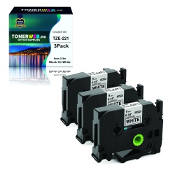 BildeBrother Tape, erstatter 3 x Brother P-Touch Tape Sort P...
