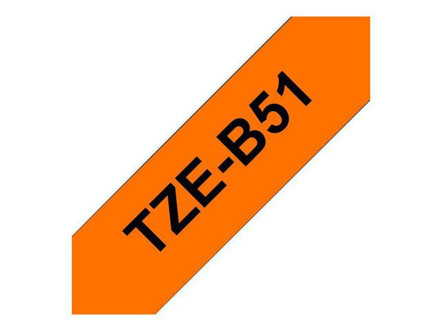 Tape Brother Tze-B51 24Mmx5M Sort/Orange