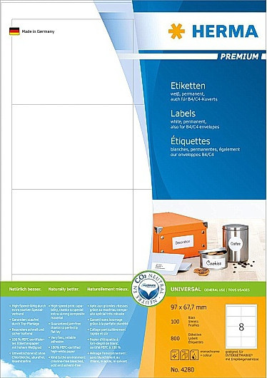 BildeHerma Etiketter Premium A4 96,5x67,7 (100)