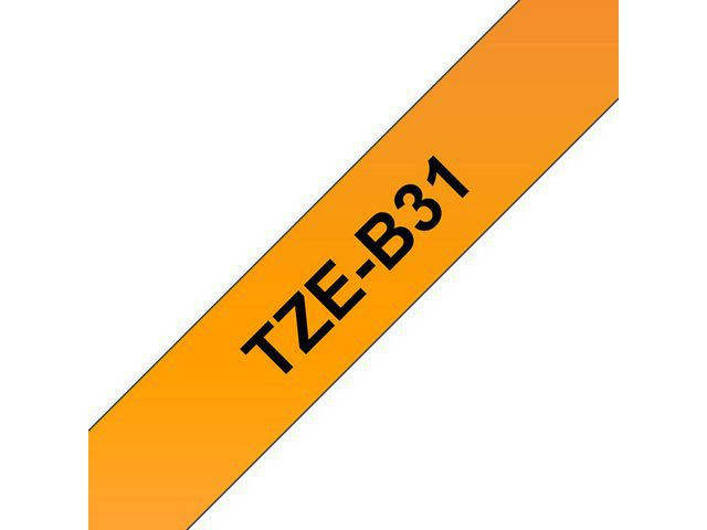TZe tape 12mmx8m black/neon orange