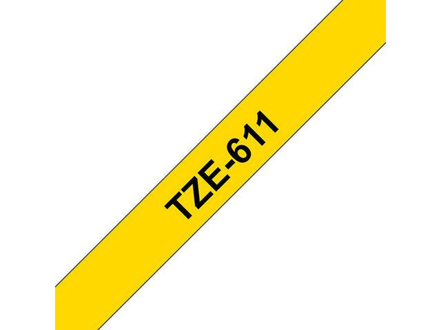 Brother TZe tape 6mmx8m black/yellow