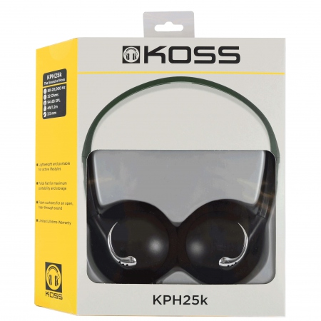 KOSS Hodetelefon KPH25k Svart On-Ear