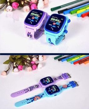 BildeVanntett GPS klokke til barn med innebygd GPS - LILLA