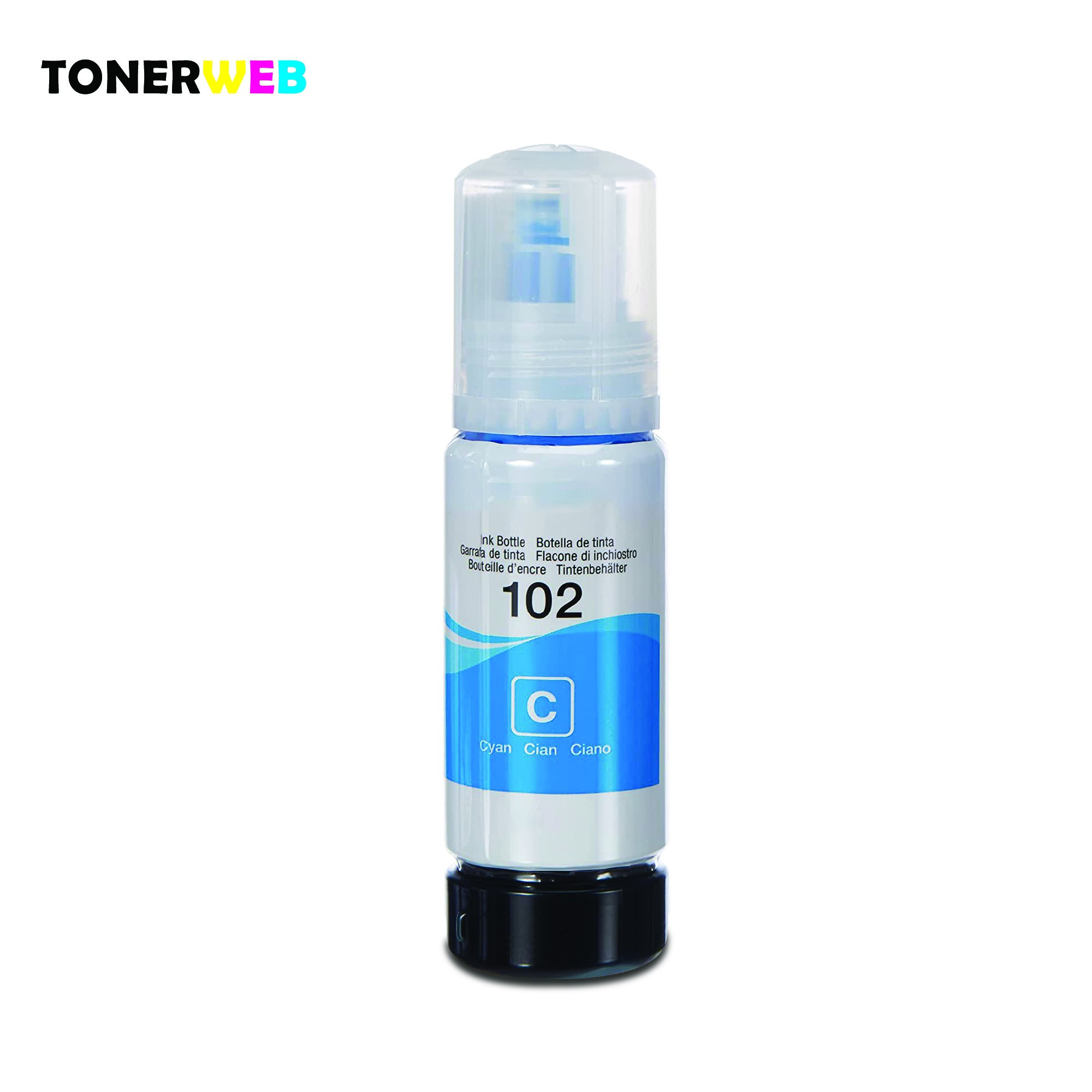 Epson 102 EcoTank Cyan Blekkflaske - Erstatter C13T03R240