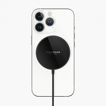 Vonmhlen Aura Mini - Magnetisk trdls ladePad, hvid