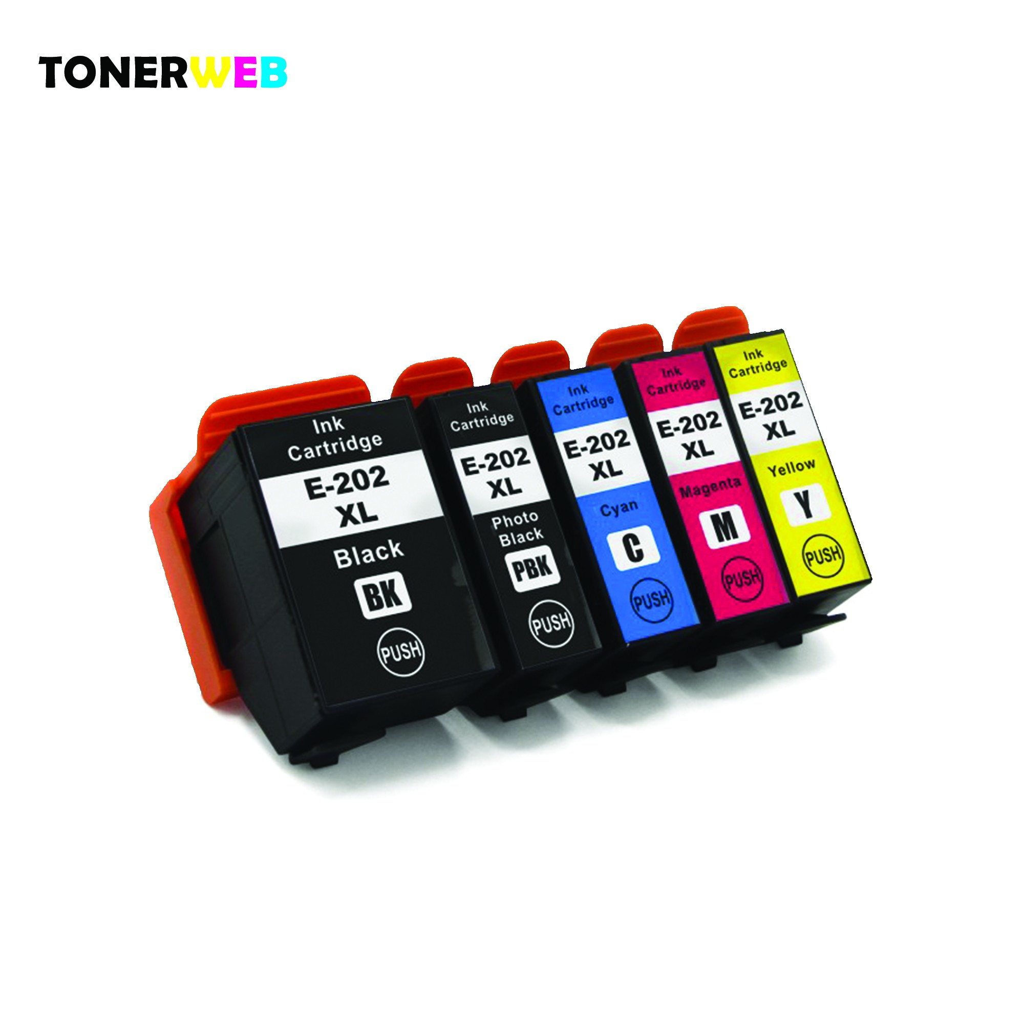 Epson No.202XL Sort/CMY/BK Høykapasitet 5 stk. (20ml/4x12ml), erstatter Epson C13T02G74010
