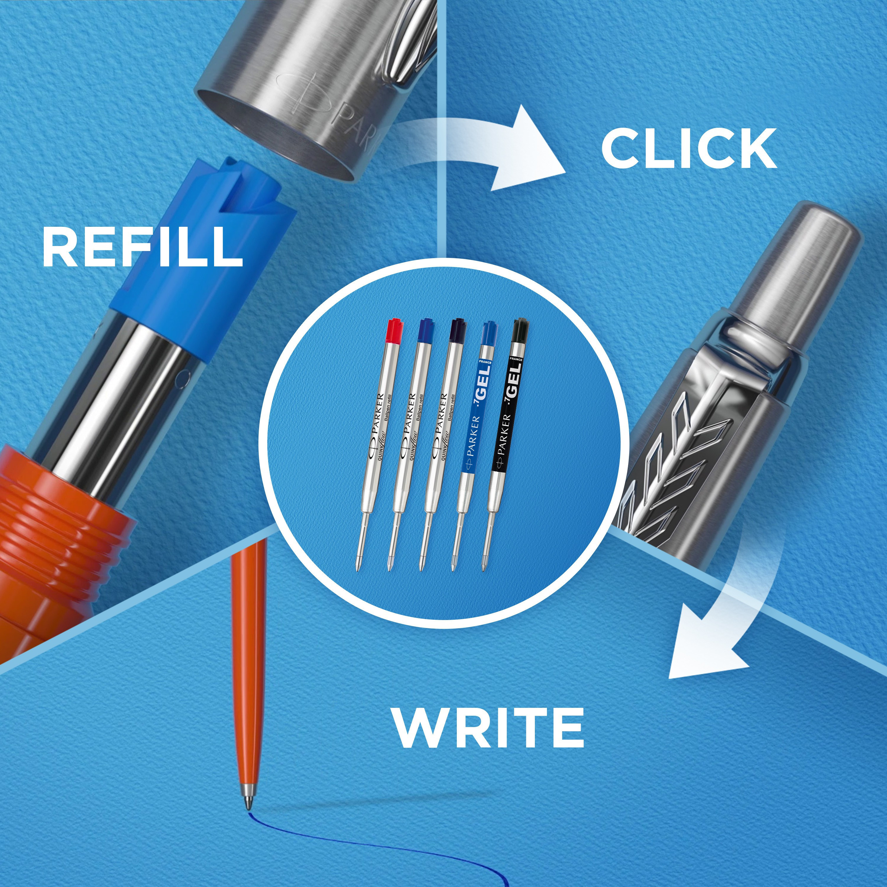 Parker kulepenn Jotter 55% resirkulert blist orange
