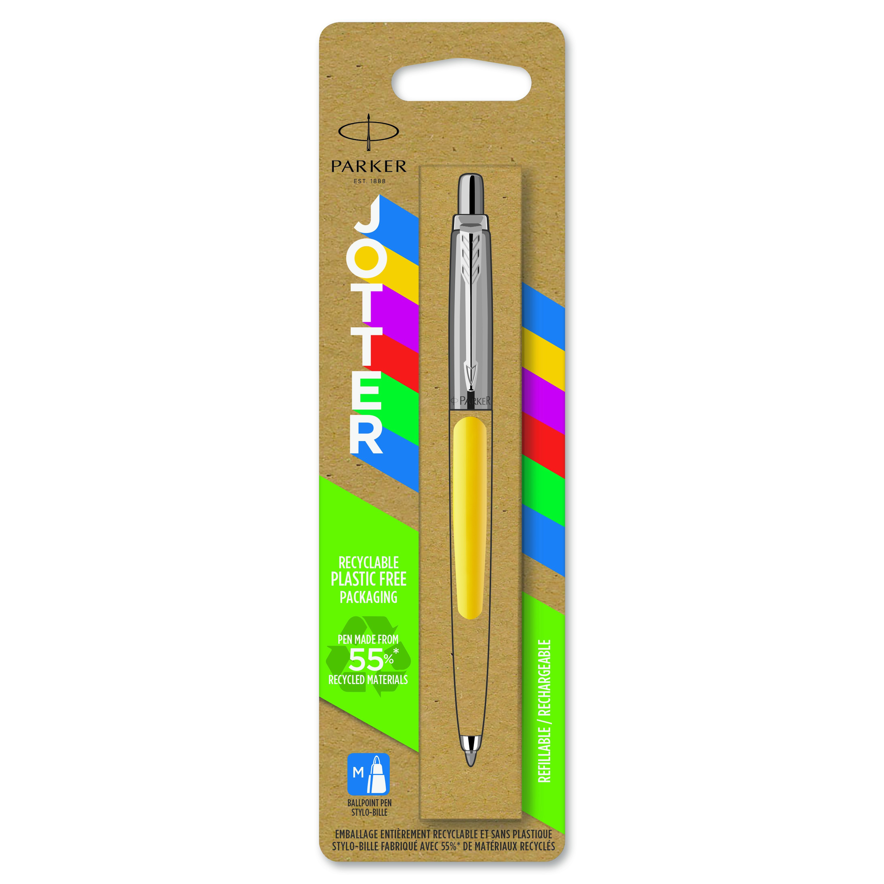 Parker kulepenn Jotter 55% resirkulert blist gul