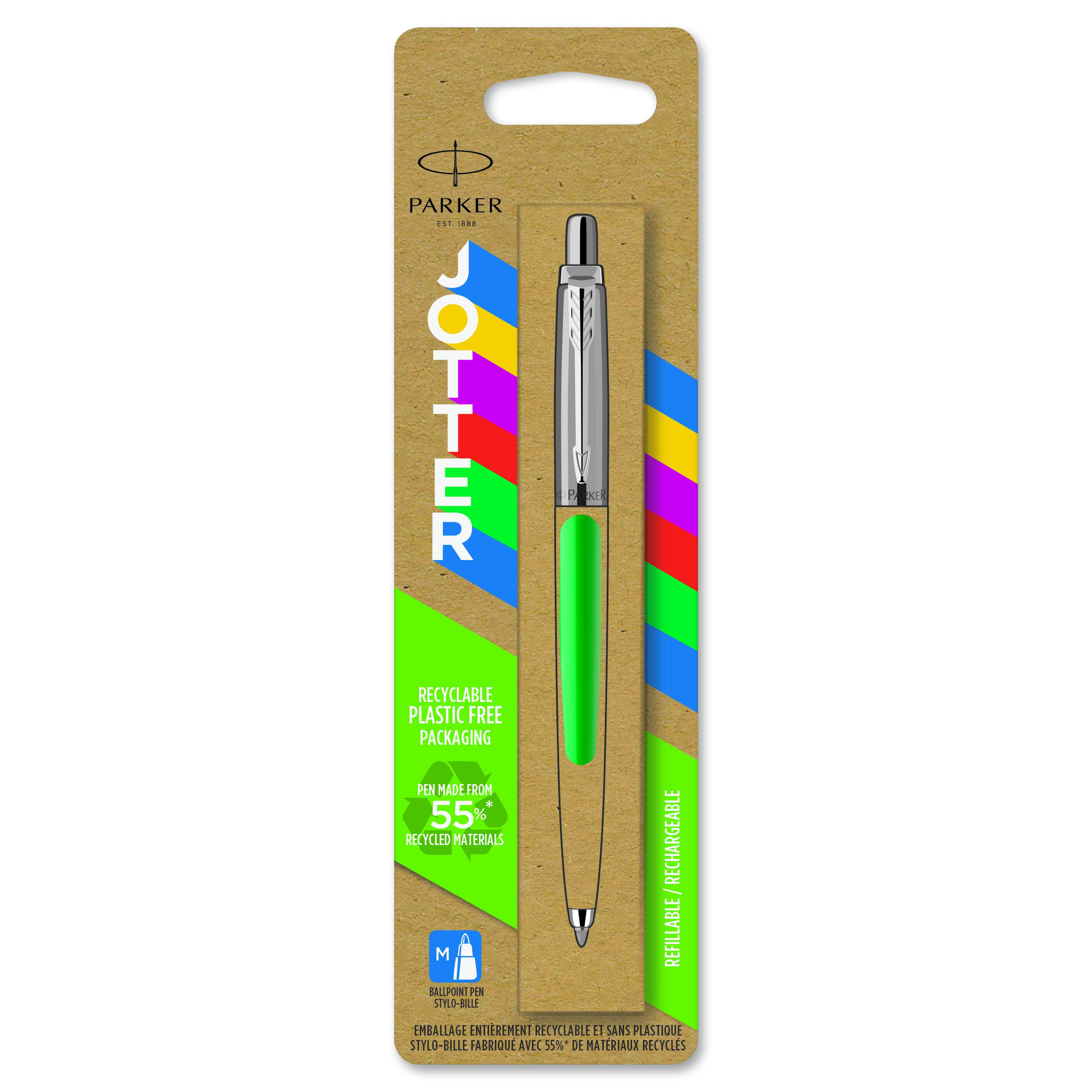 Parker kulepenn Jotter 55% resirkulert blist grnn