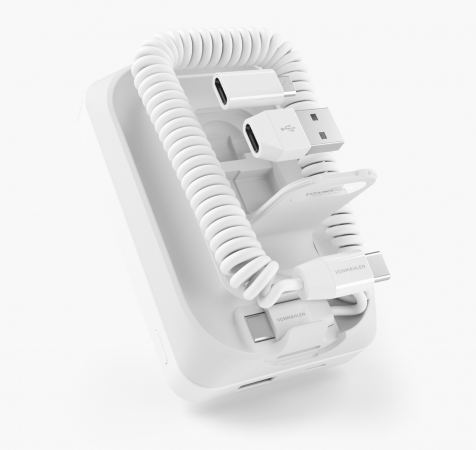 allroundo Pro - The All-In-One Cable+Powerbank, White
