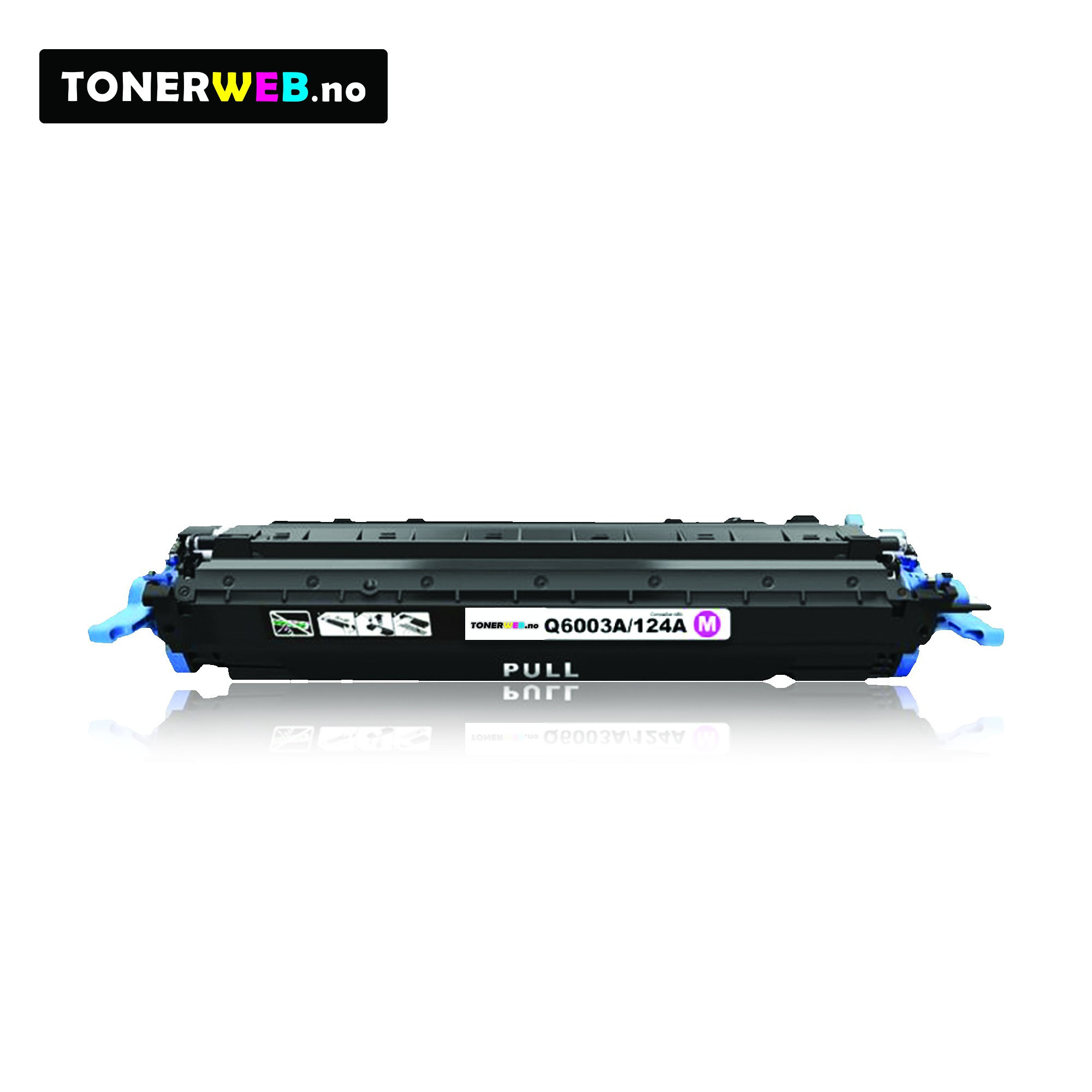 Tonerkassett, erstatter HP Magenta 124A (2.000 sider) 