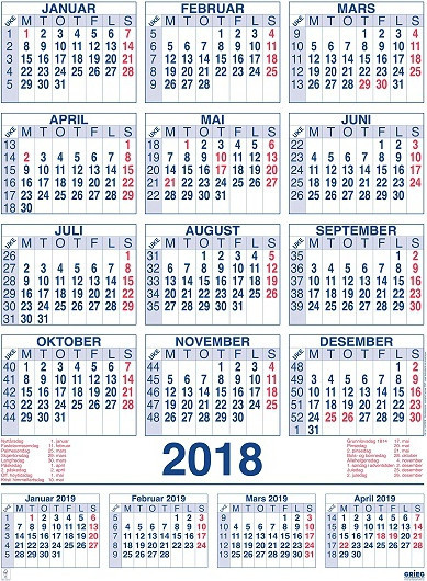 Bilde Plakatkalender Grieg 59X80 Cm 2018