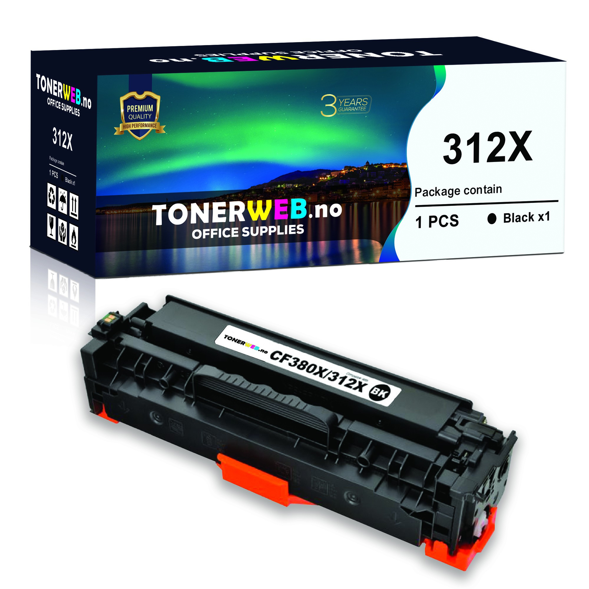BildeTonerkassett, erstatter HP Sort 312X Høykapasitet (4.400 sider)