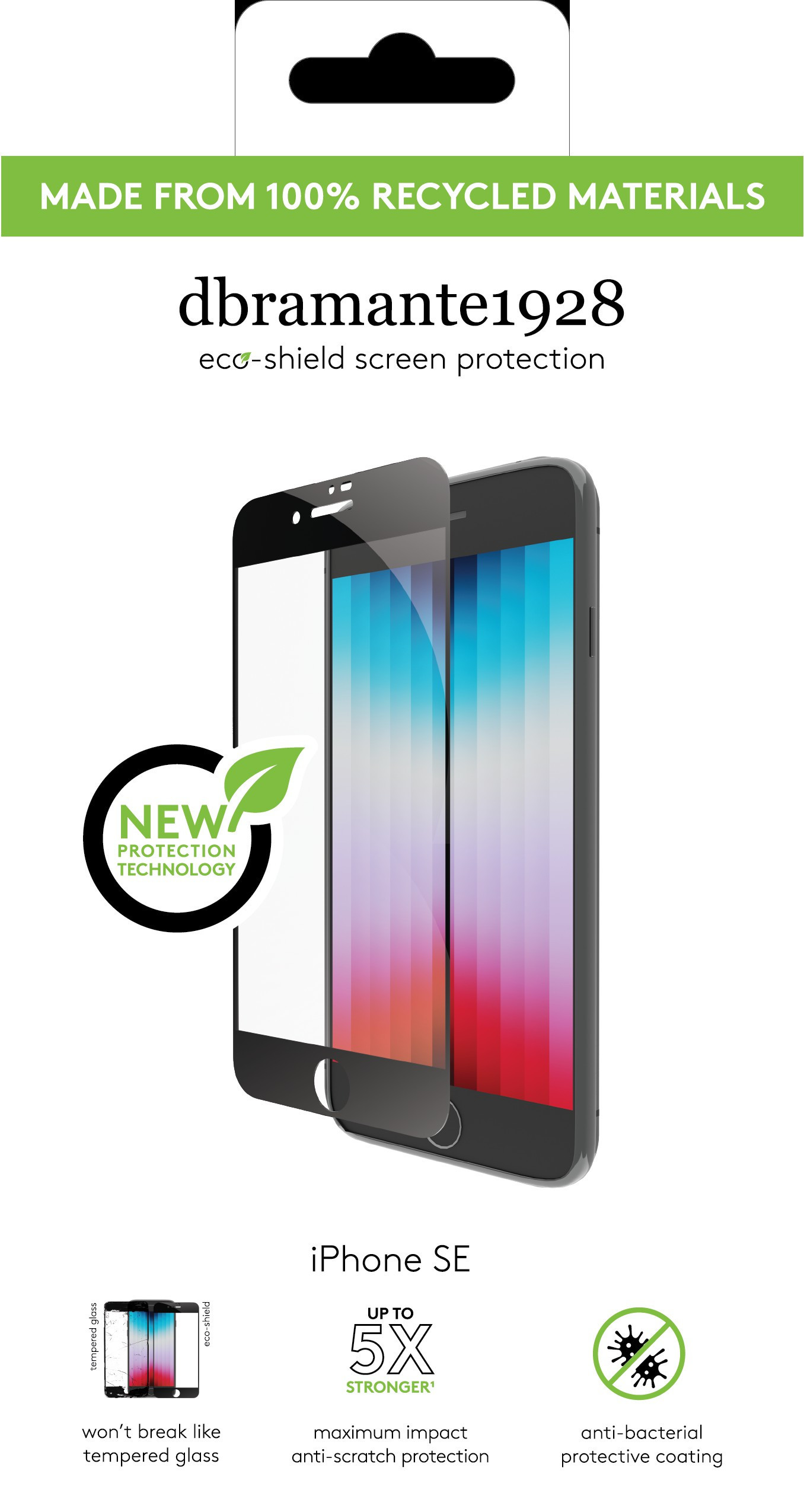 Bildeeco-shield - iPhone SE, Black edge