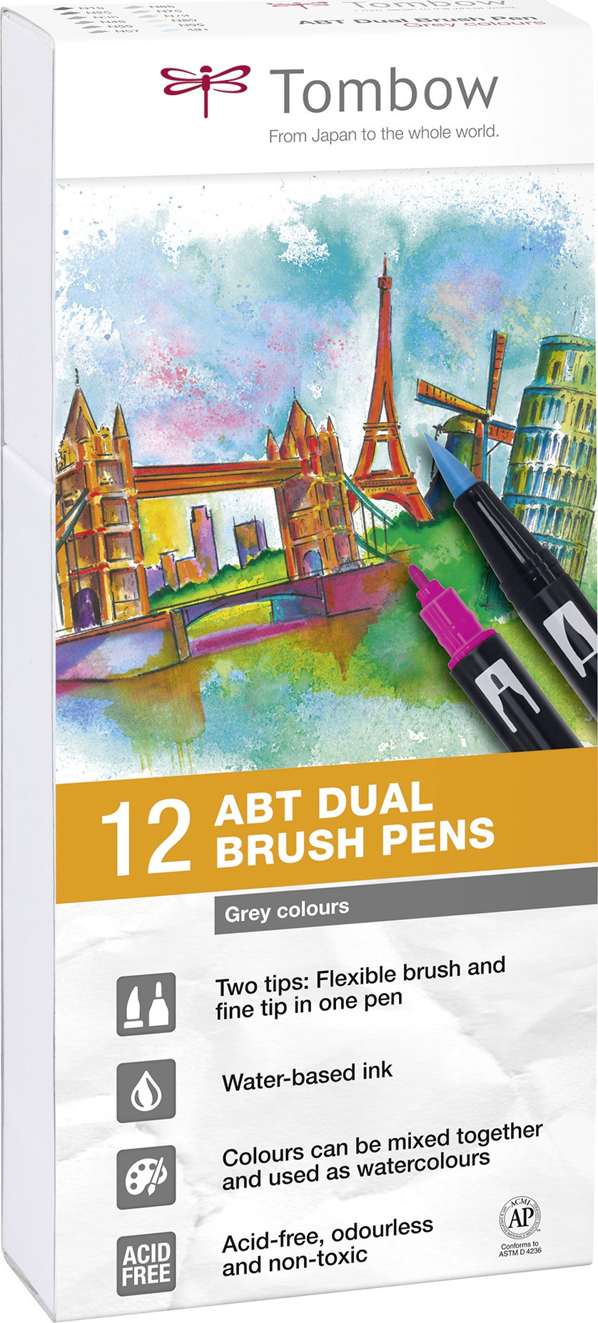 BildeTombow ABT Dual Brush 12P-3 gr farger (12)