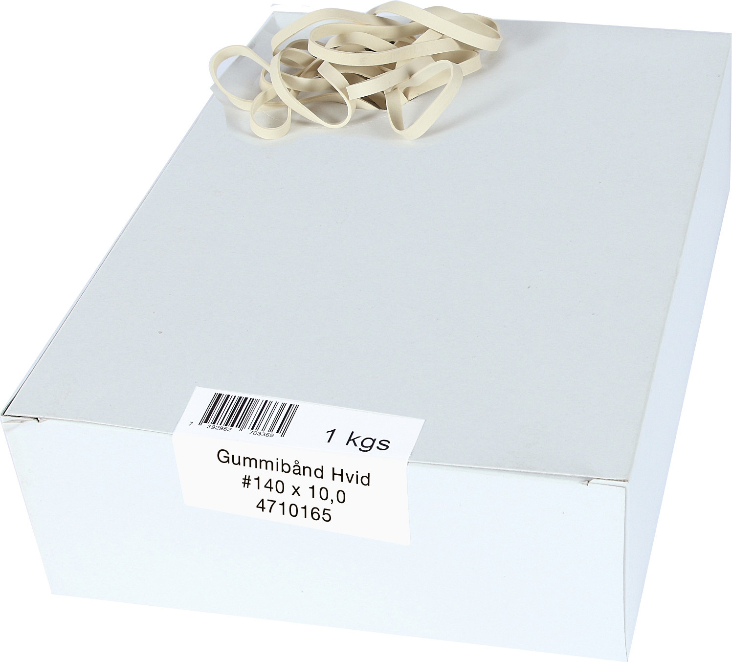 BildeSiam Gummistrikk 140x10mm Hvit (1000g)
