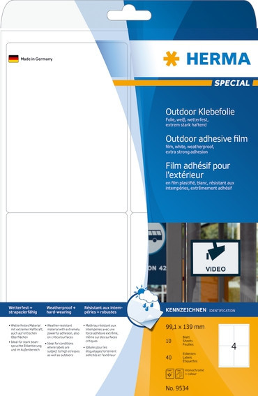 BildeHerma Utendrsetiketter 99,1x139 10/m 40 stk.