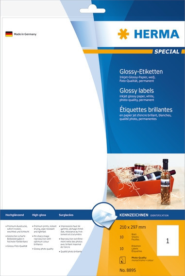 BildeHerma Etikett Inkjet Glossy A4 210x297 (10)