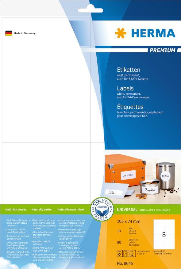 BildeHerma Etiketter Premium A4 105x74,0 (10)