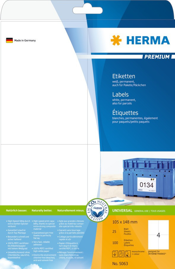 BildeHerma Etiketter Premium A4 105x148,5 (25)