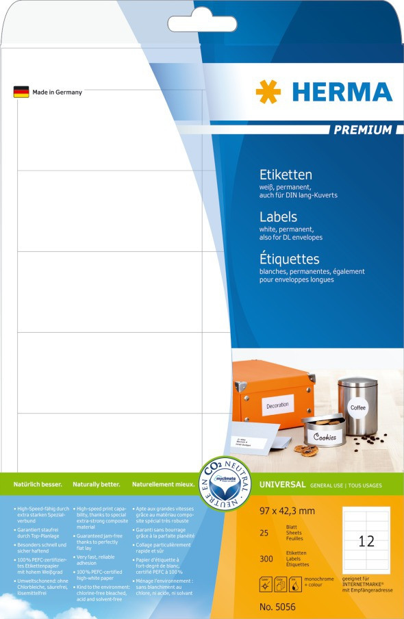 BildeHerma Etiketter Premium A4 96,5x42,3 (25)