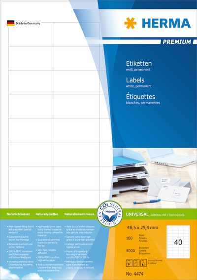 BildeHerma Etiketter Premium 48,5x25,4 (100)