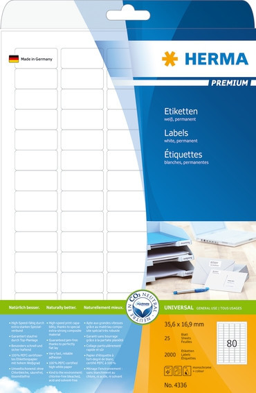 BildeHerma Etiketter Premium A4 35,6x16,9 (2000)
