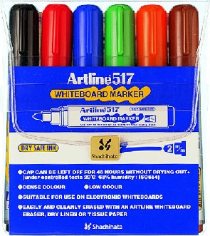 BildeArtline Whiteboardpenn 517 6/sett