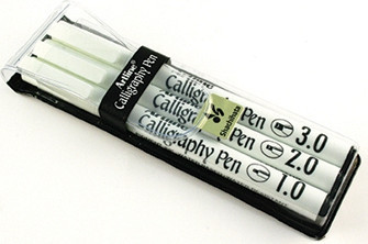 BildeArtline Kalligrafipenn sett p 3/etui sort