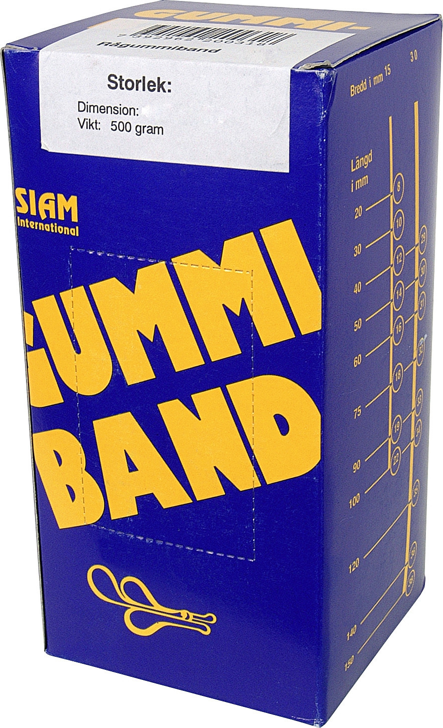 BildeSiam Gummistrikk nr.18 75x1,5mm (500g)