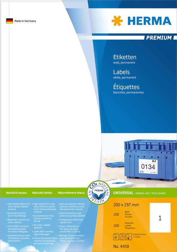 BildeHerma Etikett Premium A4 200x297 (100)