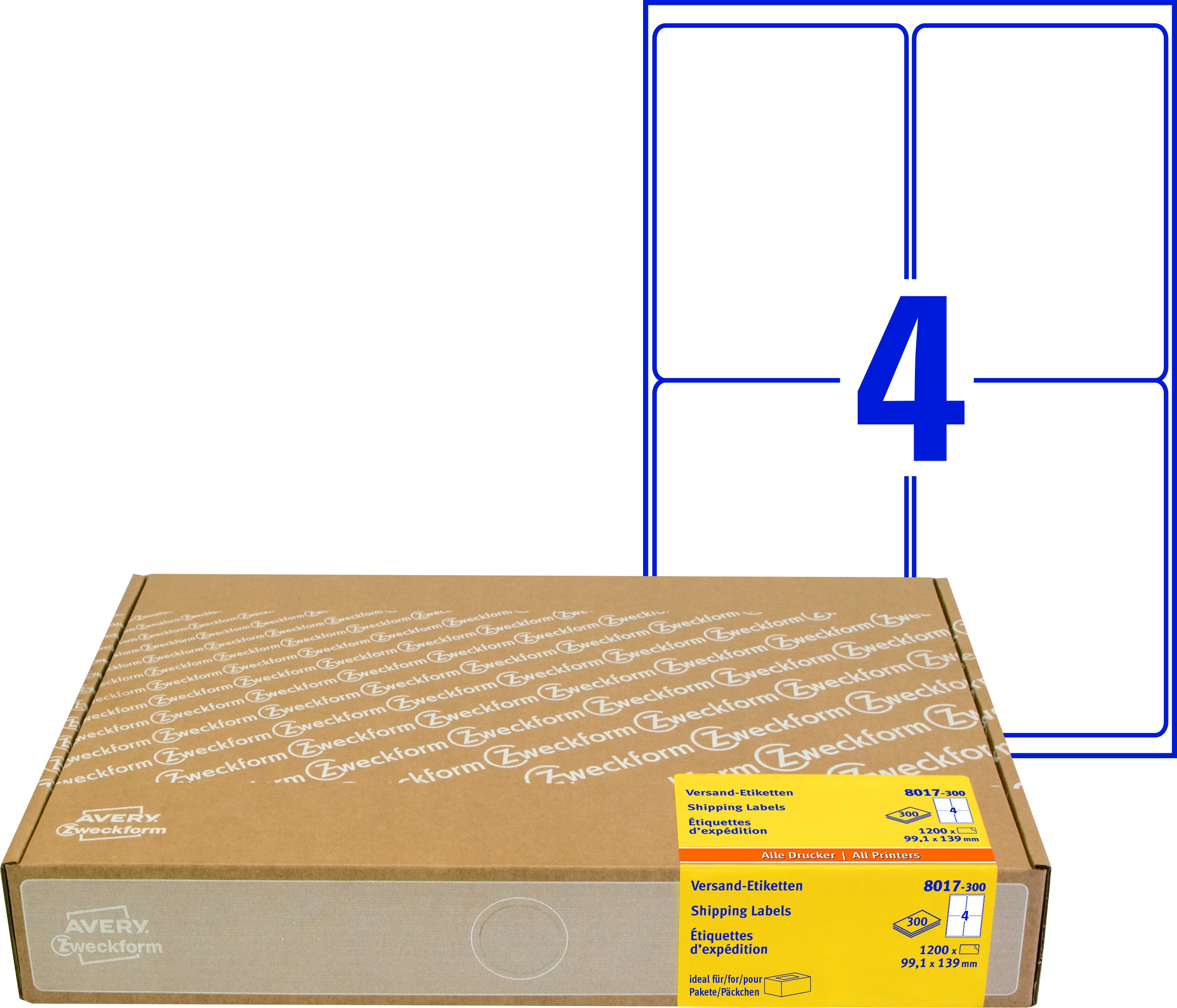 BildeAVERY Fraktetiketter 99,1x139mm (1200)